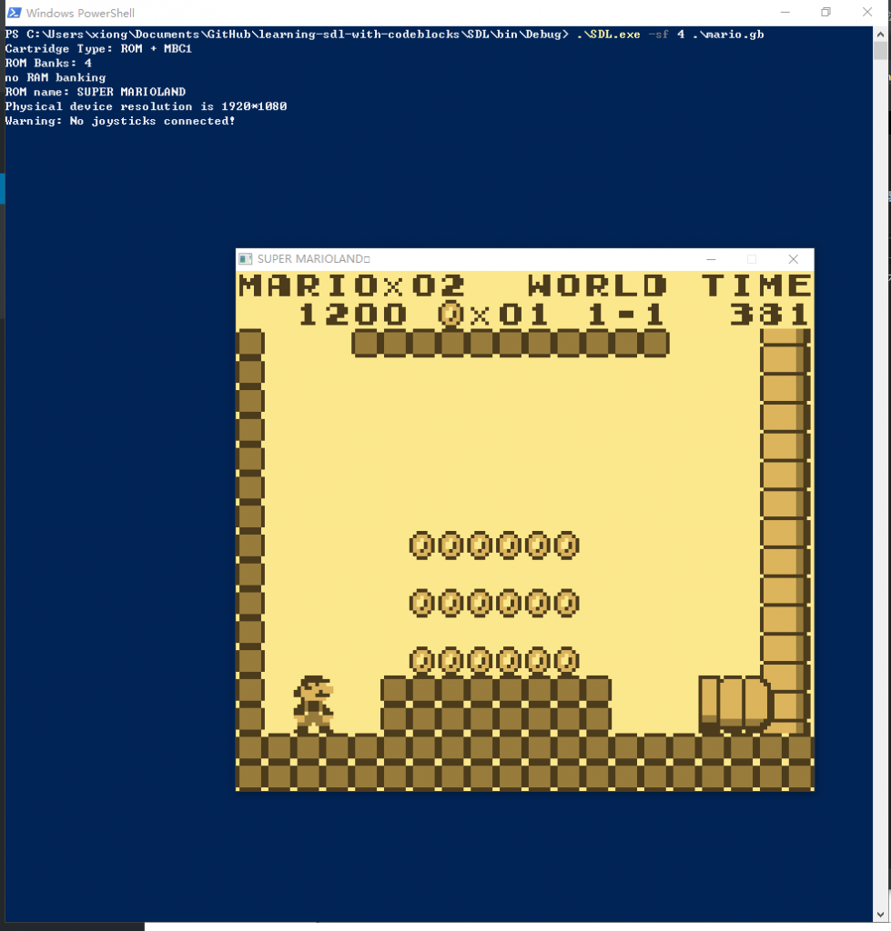 Super Marioland with 4x zooming